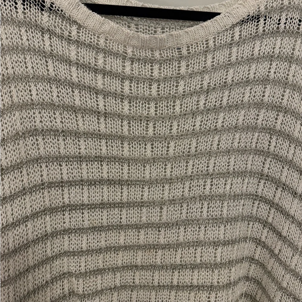 Alice + Olivia Designer Mesh Crew Neck Sweater size Large - Picture 2 of 11